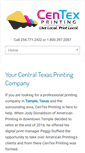 Mobile Screenshot of centexprinting.com